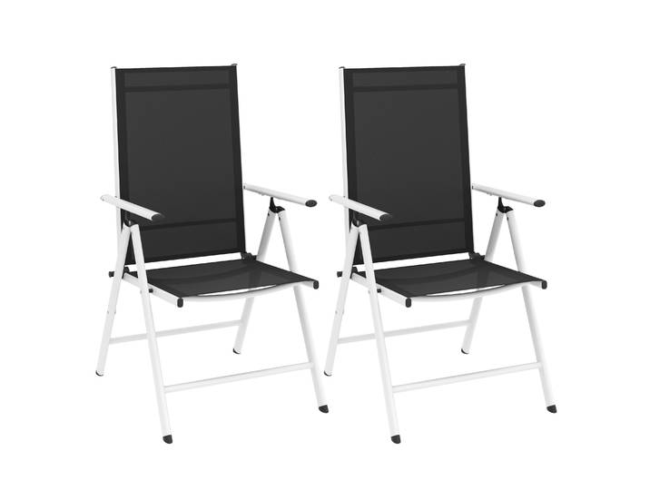 Gartenstuhl EVA 2er Set schwarz/weiss