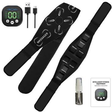 Uplifted Goods Premium EMS Abdominal Toning And Core Strengthening Belt 1 Set Black