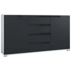 SIDEBOARD Sylt Schwarz matt / Schwarz Hochglanz