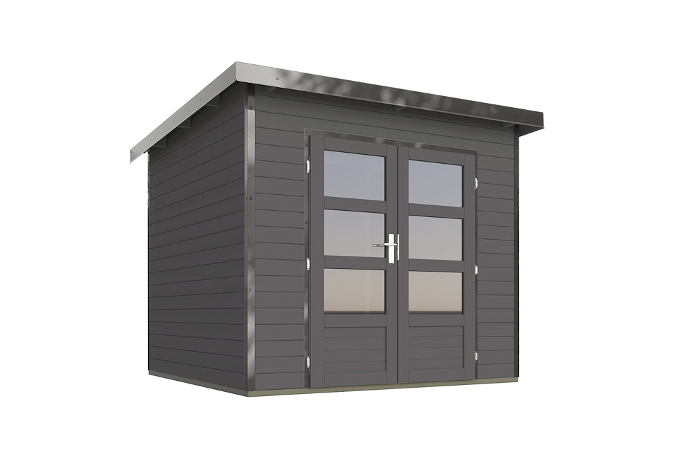 KARIBUHOLZT GH Pluto 3 B tgrau 244x244x230 graualuminium 16988329