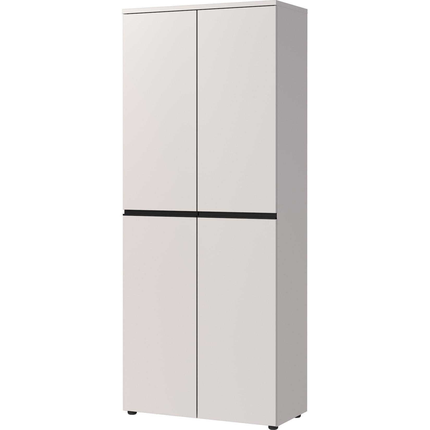 Aktenschrank STUTTGART, 197 cm hoch, 5 Ordnerhöhen, Soft-Close Greige
