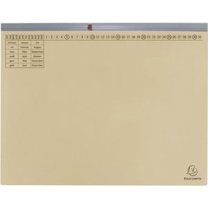 Exacompta Hängehefter 370222B, Exaflex Premium A4, kaufmännisch, Tasche, elfenbein, Karton, 25 Stück