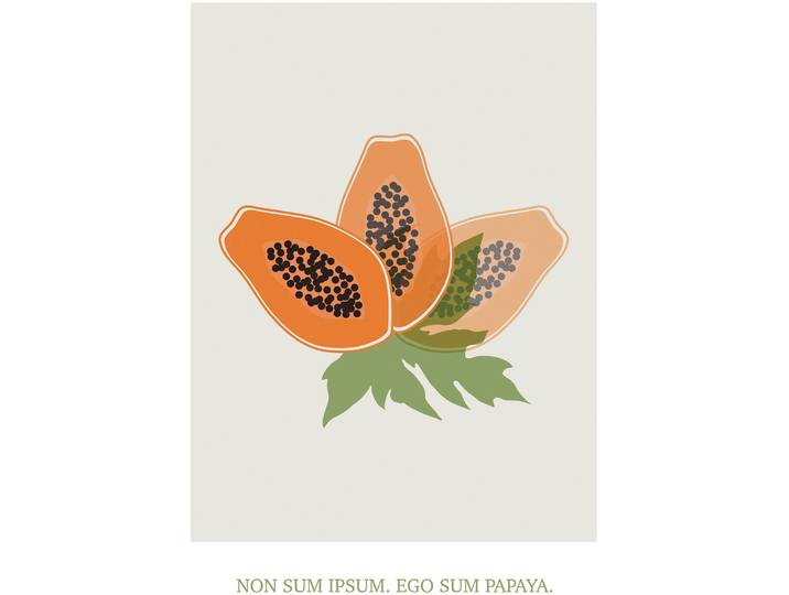 Bild KOMAR Cultivated Papaya , orange (farbe bild(er): orange), B:30cm H:40cm, Holz, Papier, Bilder, Bild, Wandbild zur Dekoration - ohne Rahmen