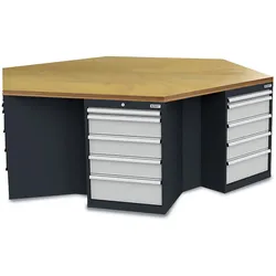 WS24 6-Eck-Werkbank B x T x H 2.500 x 2165 x 860 - WS24-100147