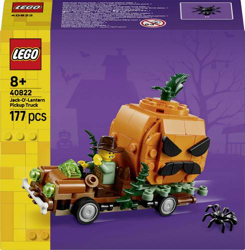 LEGO ICONS 40822 Pickup mit Halloweenkürbis Spielzeugfahrzeug - Halloween Spielzeug zum Basteln mit Kürbis & einer Farmer