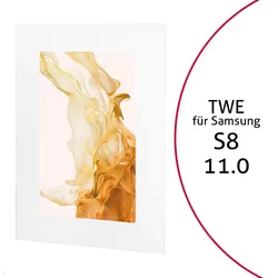 TabLines TWE104W Tablet Wandeinbau für Samsung Tab S8 11.0, weiß