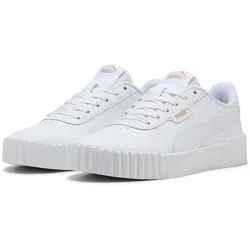 PUMA Carina 3.0 Leder Sneaker Damen 01 - PUMA white/PUMA gold 39