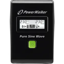 Powerwalker VI 600 SW Schuko 600VA / 360W Line-Interactive USV Tower AVR Reine Sinuswelle LCD (600 VA, 360 W, Line-Interaktiv USV), USV