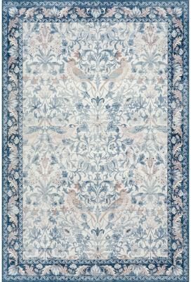 Nuloom Audessa Floral & Paisley Washable Rug