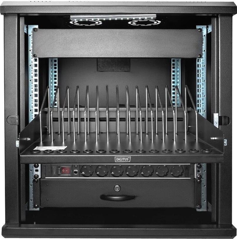 DIGITUS DN-97665 19 inch schuifplanken, zwart (RAL 9005)