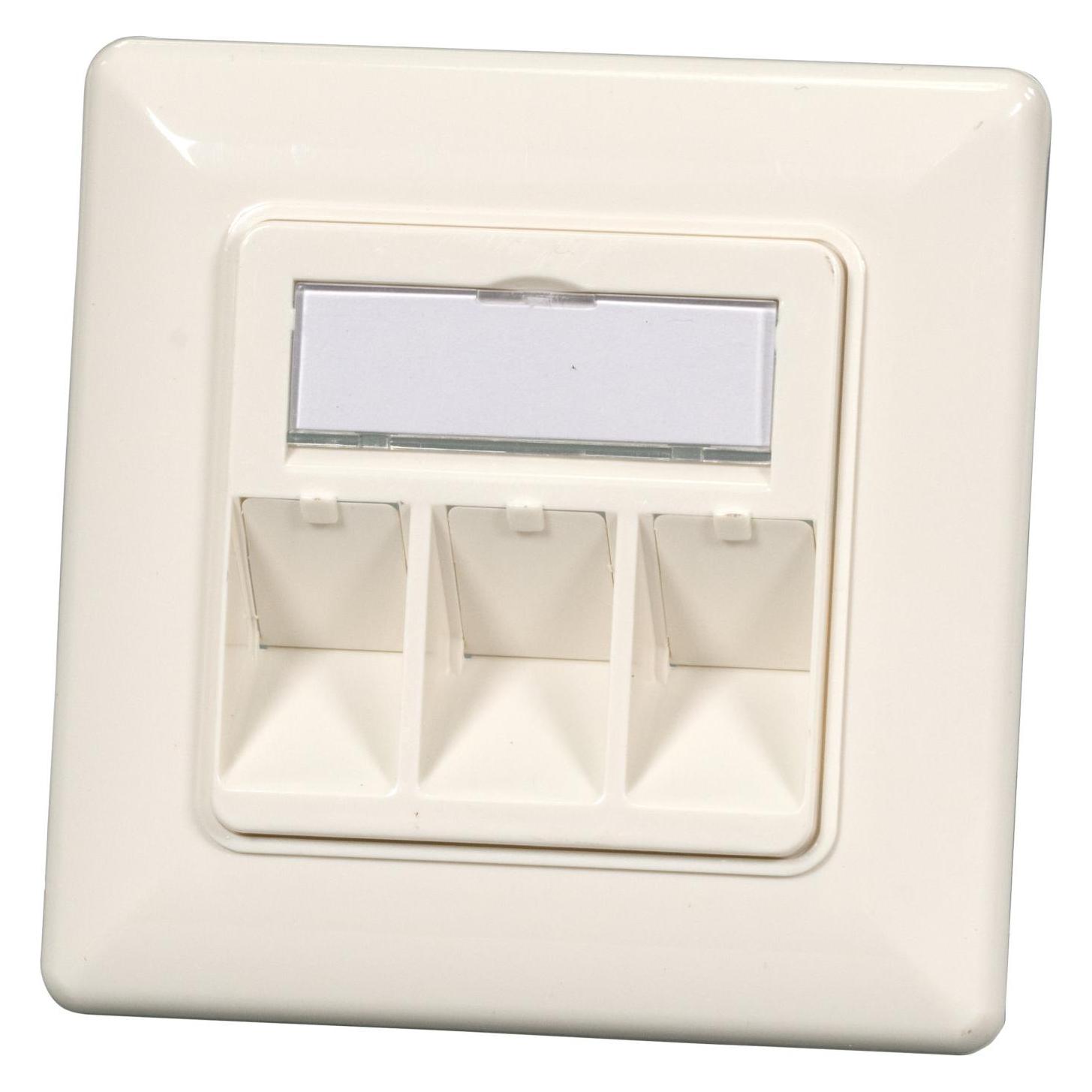 EFB Elektronik 2-Port Rahmenset für Keystones, gerader Auslass, DIN49075, RAL9003 Signalweiss Hersteller: EFB Elekt (ET-25091)