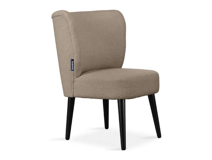 KONSIMO® Cocktailsessel APPA Sessel, auf hohen schwarz lackierten Beinen aus Buchenholz