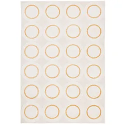 Teppich Zina aus Stoff, Boho Design mit 3D-Optik, Creme Gelb, 160x230 cm, weicher Flor