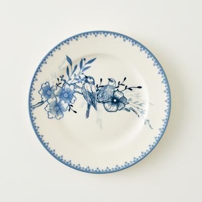 Depera Home Bleu Blanc Porcelain Dinner Plate - 7 in length