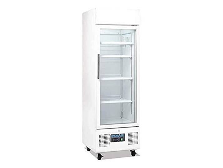 Polar Refrigeration G-Serie 240W Standkühlschrank für Lebensmittel und Getränke, 218 Liter, Weiß, 2°C bis 8°C, 1692x530x575mm, 4 Ablagen, Energieeffizienzklasse B, 4 feststellbare Rollen DM075