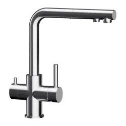 VITUS Edelstahl ( 560120EDM ) Ausziehbarer Auslauf HD Trinkwasser Schwenkb. 180°