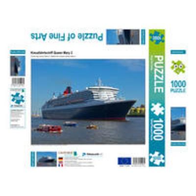 CALVENDO Puzzle Kreuzfahrtschiff Queen Mary 2 | 1000 Teile Lege-Größe 64x48cm Foto-Puzzle für glückliche Stunden