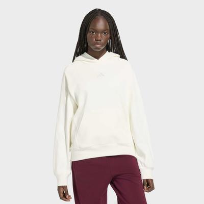 Kapuzensweatshirt ADIDAS SPORTSWEAR "W AK SL OH HD", Damen, Gr. L, sanftes weiß, Obermaterial: 100% Baumwolle, normal, Rundhals, angesetztes Bündchen, Sweatshirts, Schwere Premium-Qualität, robuste Stoffstruktur