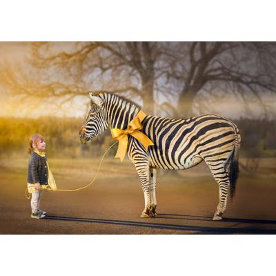 Papermoon "Mädchen mit Zebra"