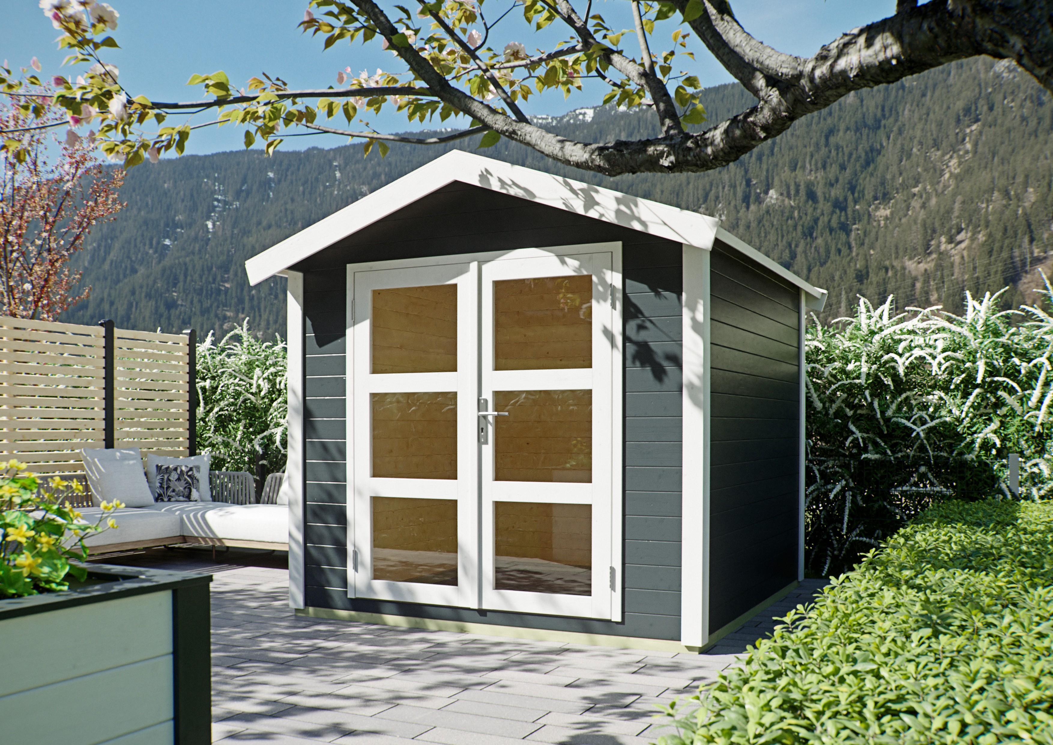 Gartenhaus Florida 2,30x2,30 m - inklusive hochwertigen Dachschindeln