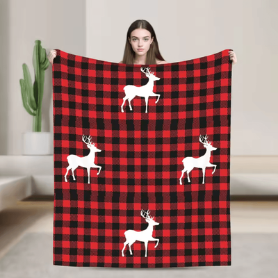 Inspire Curations Royal Stewart Tartan Plaid Soft Fleece Throw Blanket 18 150x125cm 60x50in