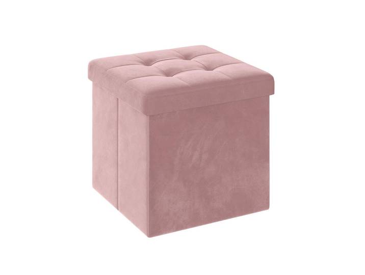 Hansiro Sitzbank Kinshasa, Rosa, 38x38x38 cm, Wohnzimmer, Sessel, Hocker & Hockerbänke, Sitzhocker