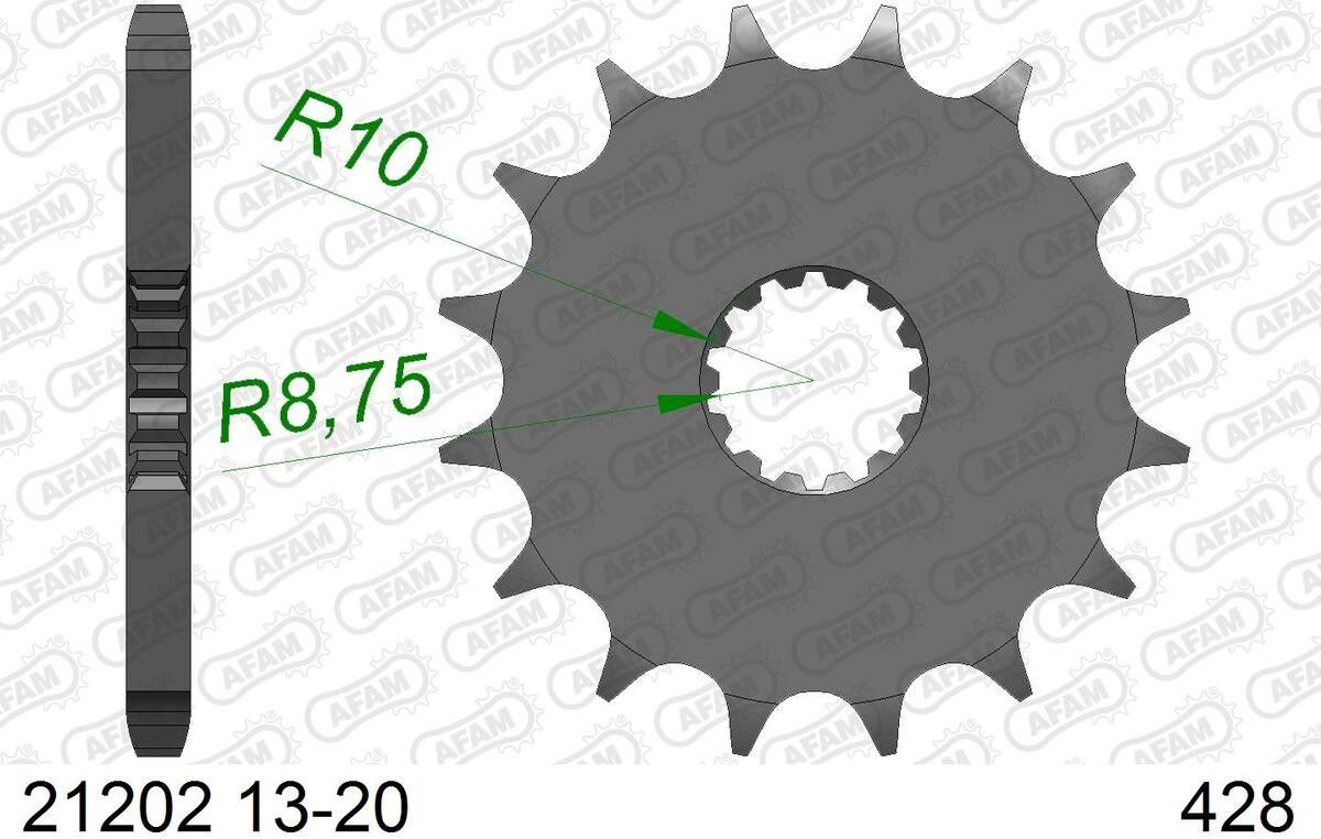 AFAM 21202-14 Chain Pinion