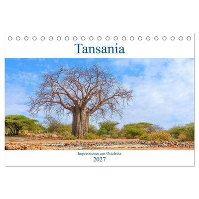 Tansania. Impressionen aus Ostafrika (Tischkalender 2027 DIN A5 quer), CALVENDO Monatskalender