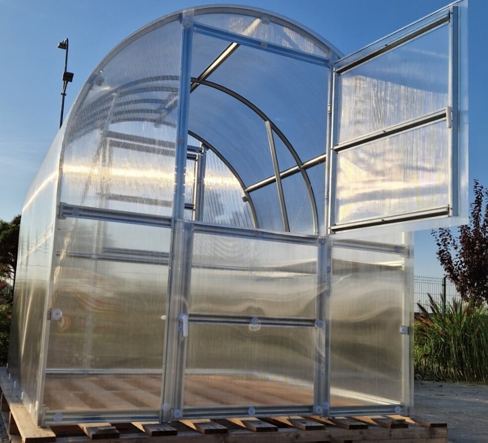 BAUMERA Kas KLASIKA SLIM, 2x6 meter (12 m²), met 6 mm polycarbonaat