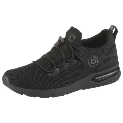 Slip-On Sneaker BUGATTI, Herren, Gr. 43, Textil, schwarz, Schuhe, Schlupfschuh, Freizeitsneaker, Halbschuh mit Gummizug