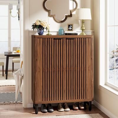 YUZHOU Large Modern Shoe Storage Cabinet with Adjustable Shelves