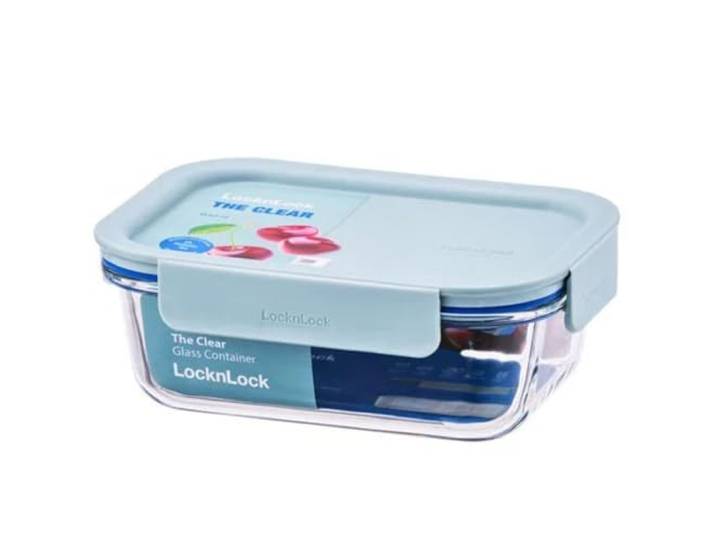 LocknLock The Clear 630 ml Récipient hermétique en verre avec couvercle\, sans BPA\, hermétique et étanche\, passe au four/micro-ondes/congélateur/lave-vaisselle\, parfait pour réchauffer et préparer des