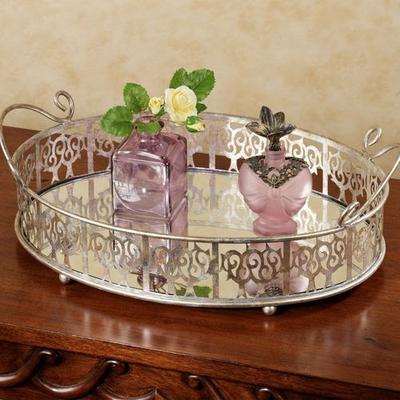 Touch of Class Ballina Mirrored Vanity Tray , Gold Silver