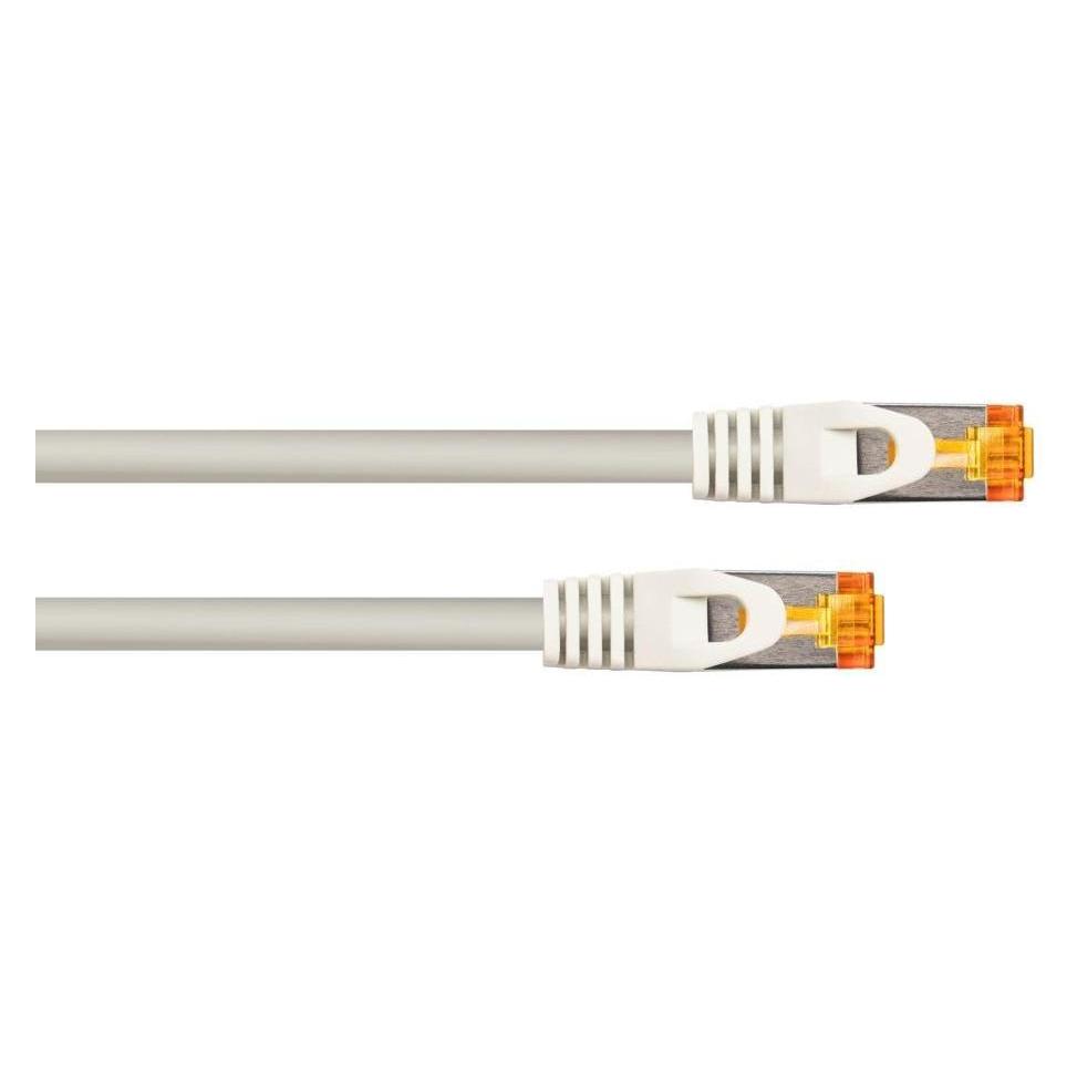 Varia Cat 7 RJ45 Patchkabel TPE 0,15m Grau S/FTP - Hochwertiges Netzwerkkabel (S/FTP, CAT7, 0.15 m) (419289)