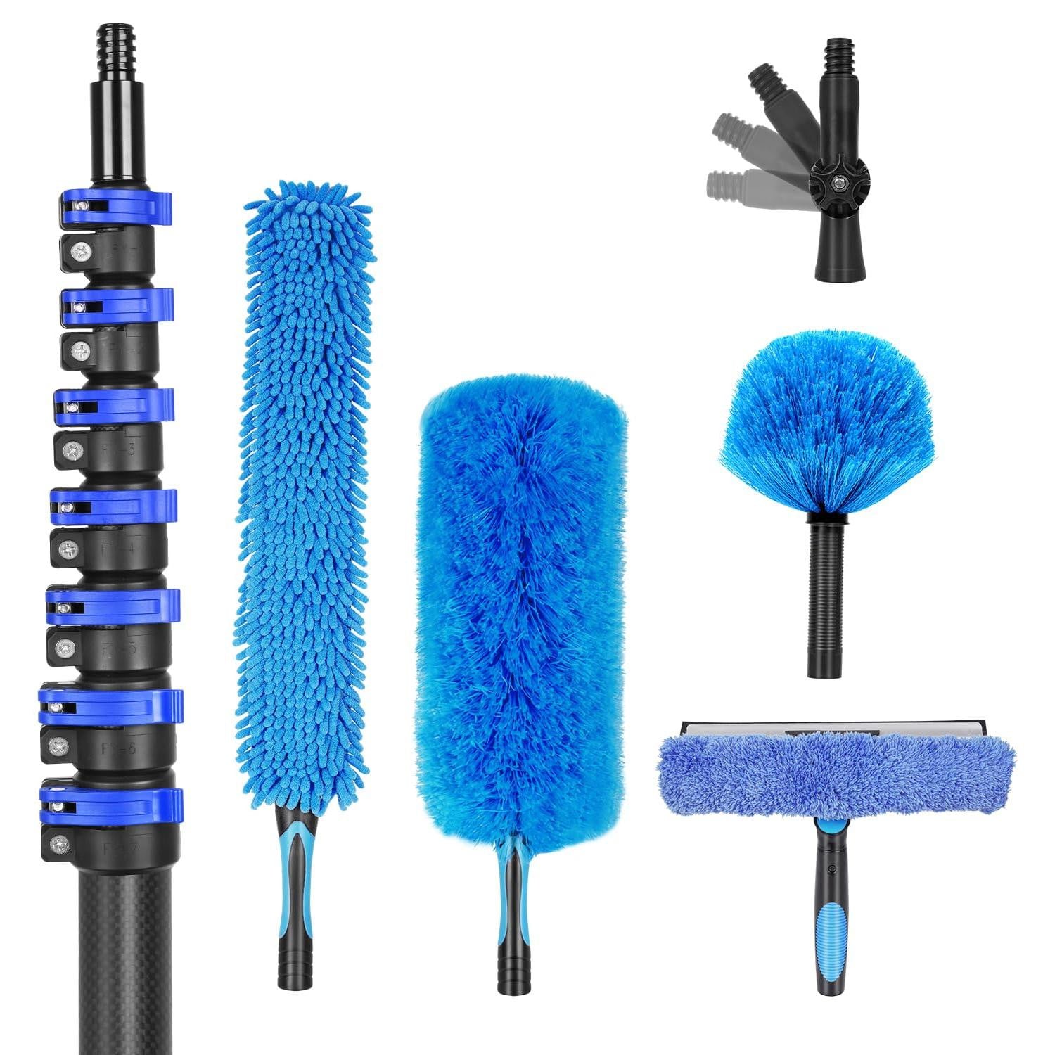 Dripio Stofwisser-set met telescopische koolstofvezel steel, 9,15 meter, 6-delig