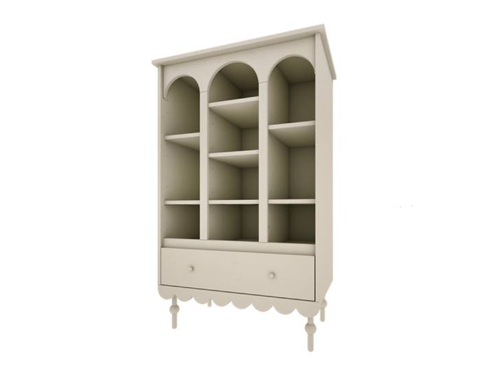 Bibliothèque 1 tiroir Wood Luck Babushka Olive