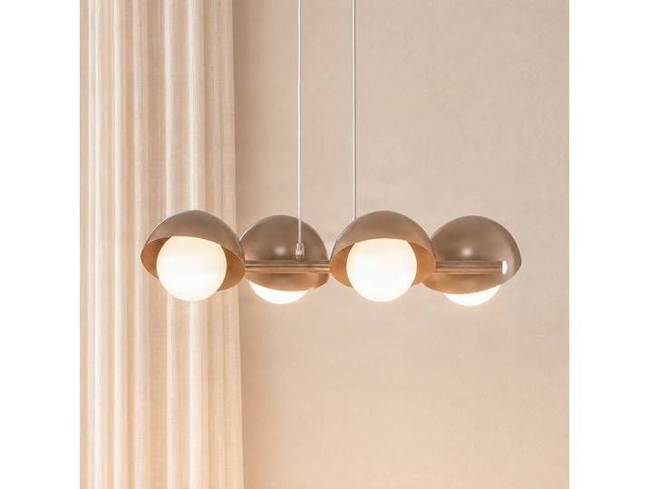 Glas Hängelampe Boom 4 EMIBIG LIGHTING, dimmbar, creme / amber, für Wohn- / Esszimmer, Glas, Modern, Pendelleuchte