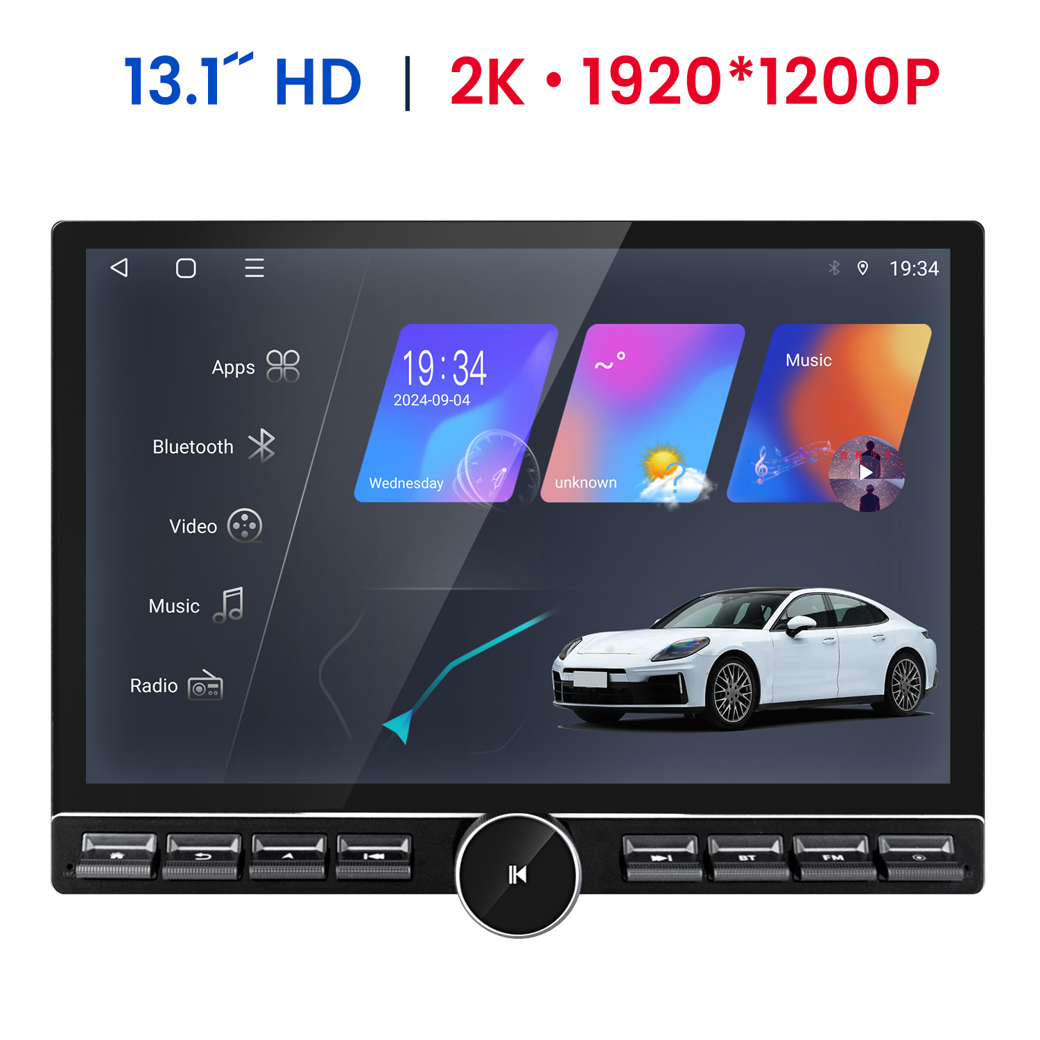 13.1" Android 15 Autoradio für Peugeot 208/2008 2012-2018 - CarPlay/Android Auto, GPS Navi, DAB+, 6+128GB, SWC