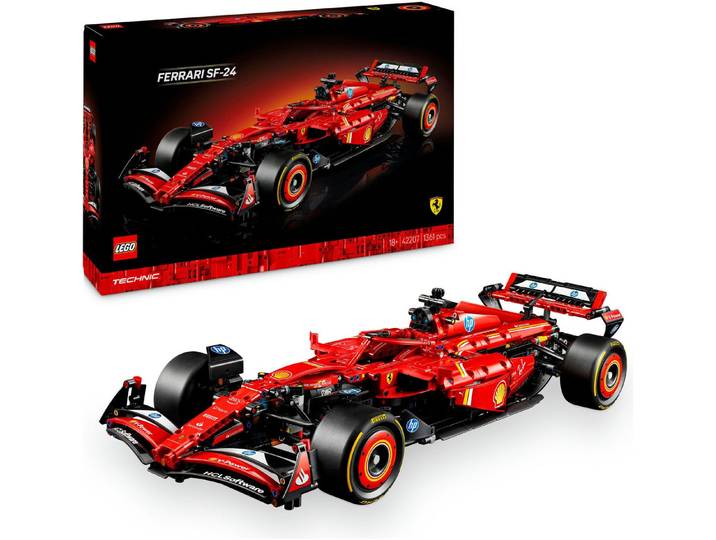 LEGO® Ferrari SF-24 F1 Rennauto (42207), LEGO Technic Konstruktionsspielsteine, (1361 St), Made in Europe