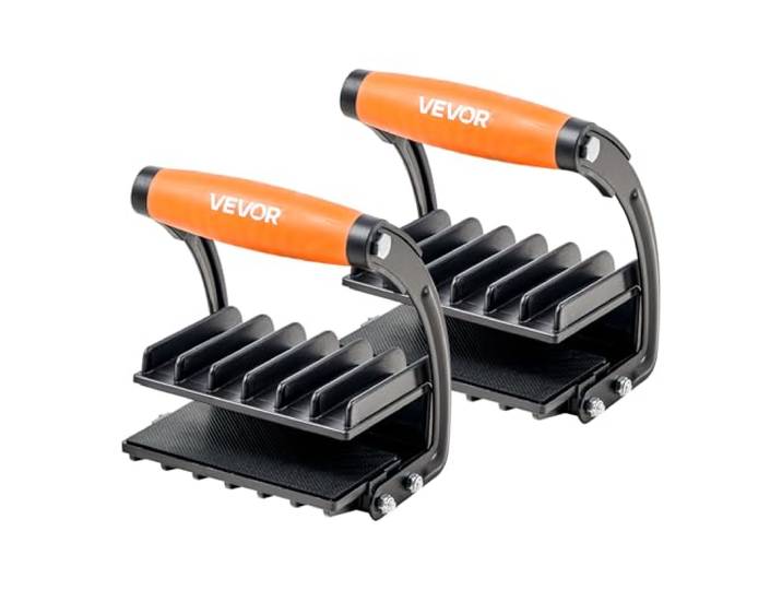 VEVOR Pince Porte Panneau\, Capacité Simple 90\,7 kg\, Porte Plaque de Plâtre 25\,4 mm\, 2 PCS Pinces Transport Réglables avec Poignée Antidérapante pour Panneaux Plastique\, Contreplaqué\, Cloisons Sèches