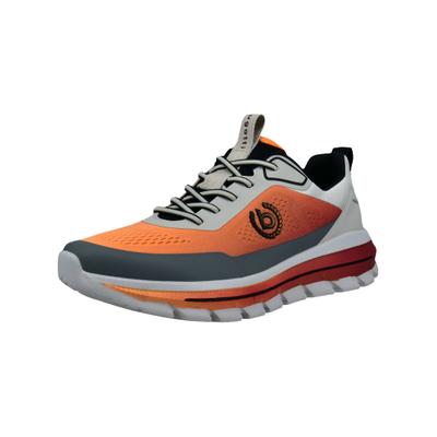 Sneaker BUGATTI "bugatti Sneaker Textil", Herren, Gr. 43, orange (weiß, orange), Textil, Schuhe Sneaker