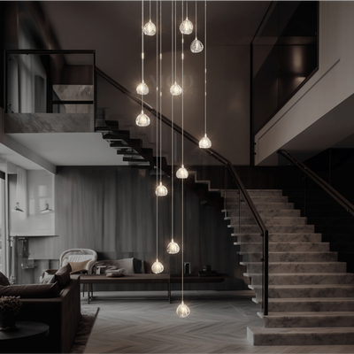 Sage   Modern Staircase Chandelier   10 Lights / Warm White (3000k)   MOD LIGHTING