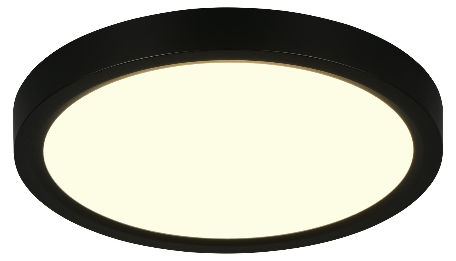 TRIO Plafonniere Draco zwart ronde led plafondlamp Ø 23cm