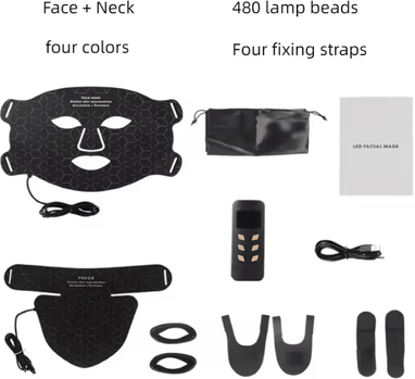 Inspire Curations LED Red Light Therapy Face Mask 850nm Near Infrared Light Therapy Mask For Home Skincare type4 Face Neck Set