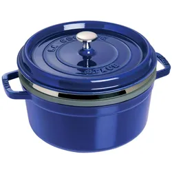 Staub Cocotte mit Dämpfeinsatz, Pfanne + Kochtopf, Blau