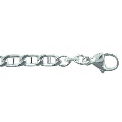 Armband ADELIA´S "19 cm Stegpanzer Armband 925 Silber", silber, Armbänder, Damen, 19cm, Silber 925 (Sterlingsilber), Armband, Silberarmband