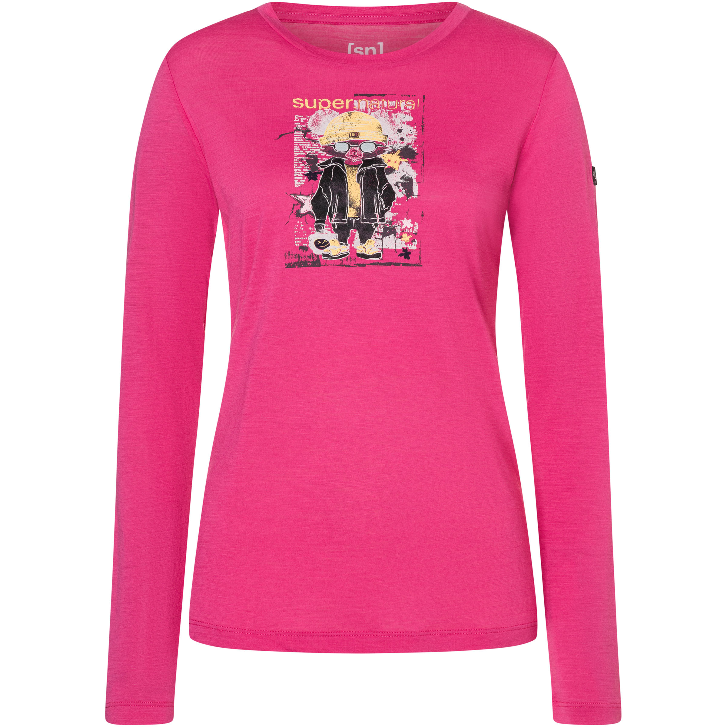 Super.Natural Crazy Mouse Damen Longsleeves Merino pink Größe XS Trekking Hautfreundlich Merinowolle