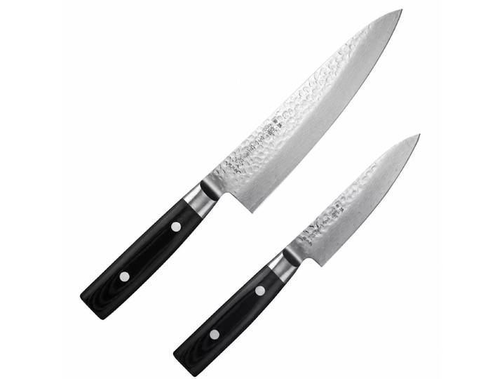 Yaxell Zen Messenset – 2-delig – Koksmes 20 cm en Universeelmes 12 cm – 37 Lagen Damaststaal – Canvas-Micarta Heft