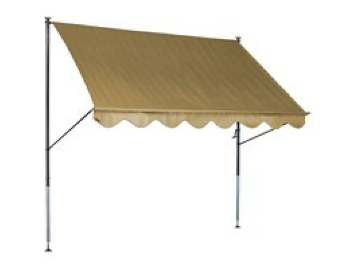 ANGERER Store banne à fixer, Standard Uni, avec manivelle (400 cm, beige)