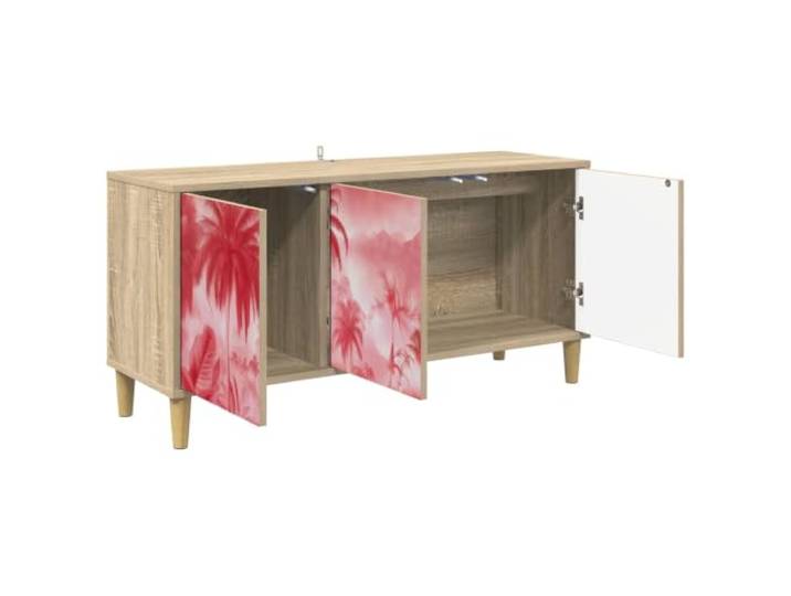 PUGYNBK TV-Möbel Aachen 102 x 33 x 50 cm Sonoma Aufwändiges Holz, geräumige Aufbewahrung, erhöhte Beine, einfache Reinigung, rechteckiges Design
